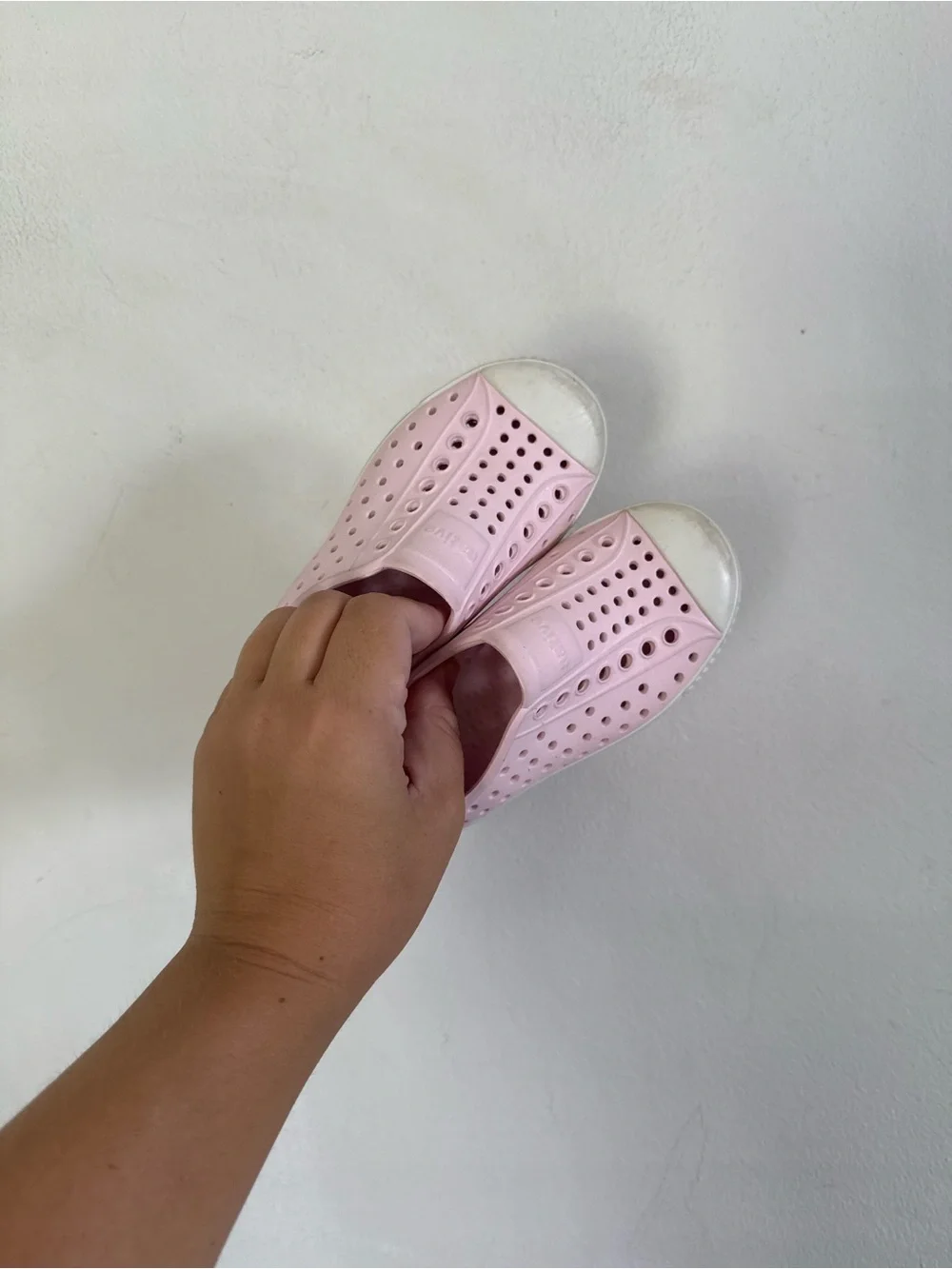 Native Toddler Pink Jefferson Water Friendly Slip On Rubber Sneaker, Size C8
